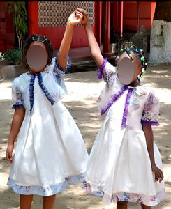 Robe de ville , de fête, de cérémonie, d'anniversaire pour petite fille