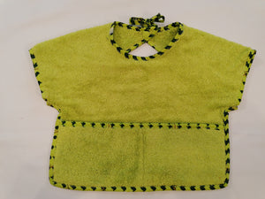 Lot de 2 bavoirs bébé à manches-tissu coton imprimé (wax).