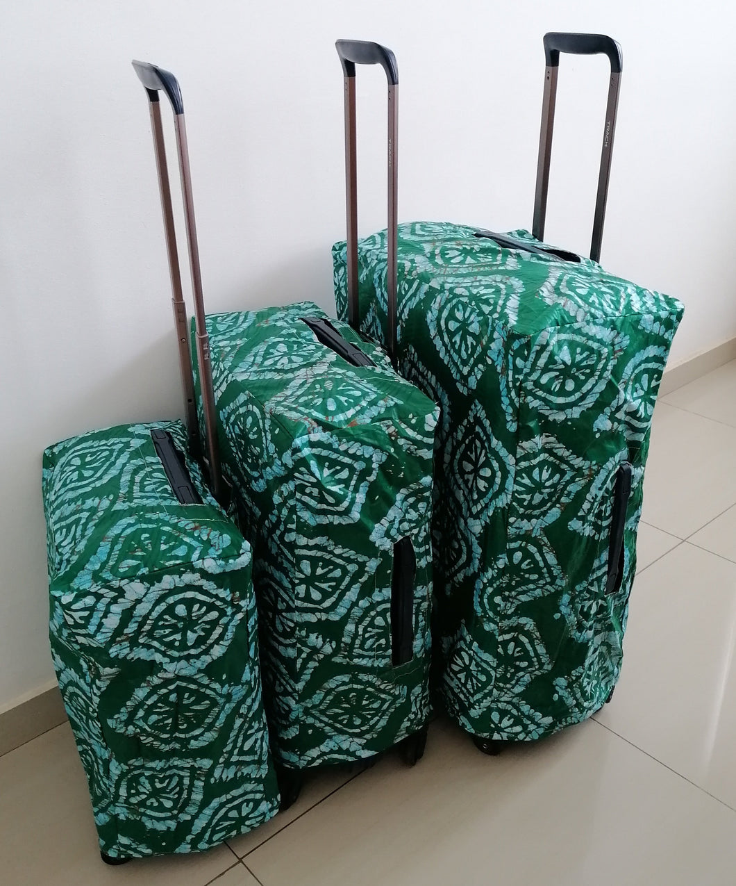 Lot de 3 Housses de protection pour valise  (tissu wax)