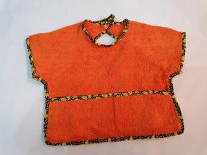Lot de 2 bavoirs bébé à manches-tissu coton imprimé (wax).