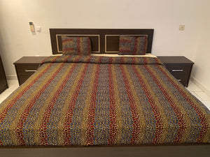 Parure Housse de Couette imprimé Wax, Zippée pour lit King Size