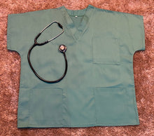Load image into Gallery viewer, Tenue médicale Pantalon et Tunique manches courtes cou V tissus polyester-coton.
