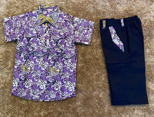 Charger l&#39;image dans la galerie, Ensemble bermuda et chemise tissu wax
