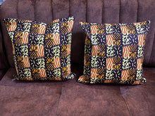 将图片加载到图库查看器，Lot de 2 Housses pour coussin tissu wax
