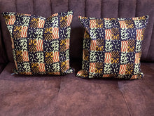 将图片加载到图库查看器，Lot de 2 Housses pour coussin tissu wax
